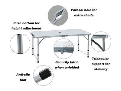 Practical Outdoor Table with 4 Chairs Adjustable Made of High-quality Aluminum