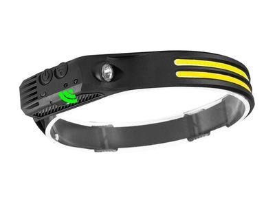 COB Headlamp with 5 Adjustable Modes, Waterproof and Support Multiple USB Device Charging