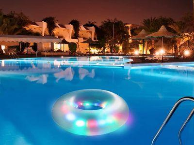 Inflatable Luminous Swimming Float With RGB LED Light